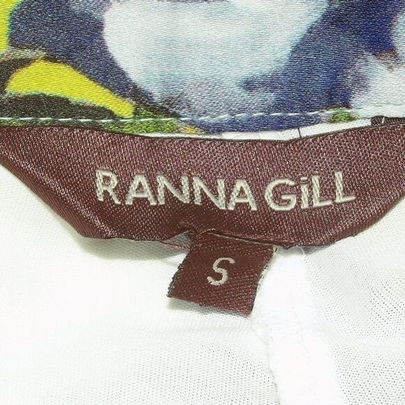 RANNA GILL Maxi Skirt, S, Color Block Floral, Pleated, Side Zipper, Multicolor - Picture 12 of 15